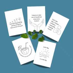 5 b n w affirmations prints